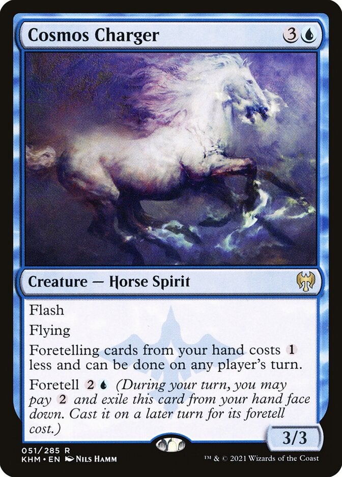 A blue creature from Magic: The Gathering that has the Foretell ability (among other traits).