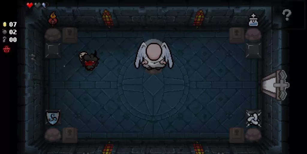 An Angel Room displaying four different options, one being the Sacred Heart in the top left corner.
