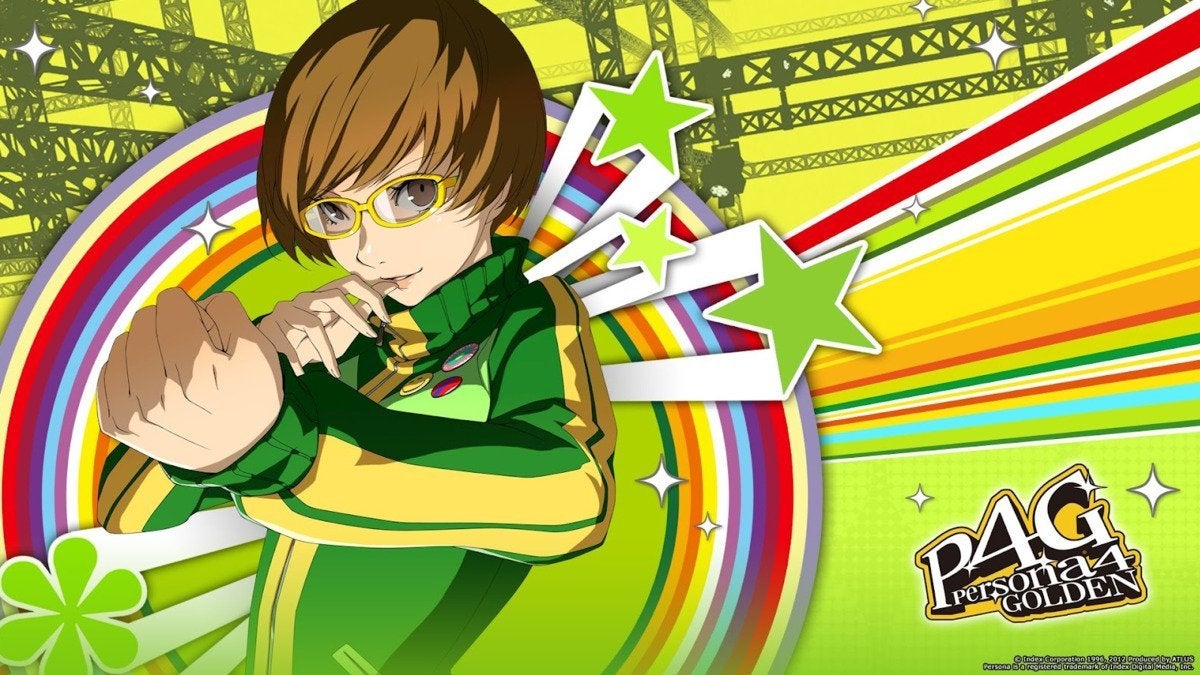Chie Satonaka, an ice-aligned character from Persona 4 Golden representing the Chariot arcana.