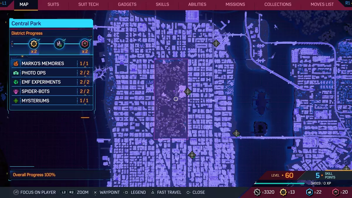 A picture of the map in Spider-Man 2.