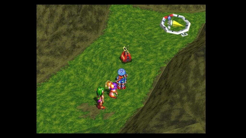 A Mana Egg in a bag in Rangle Mountains in Grandia.