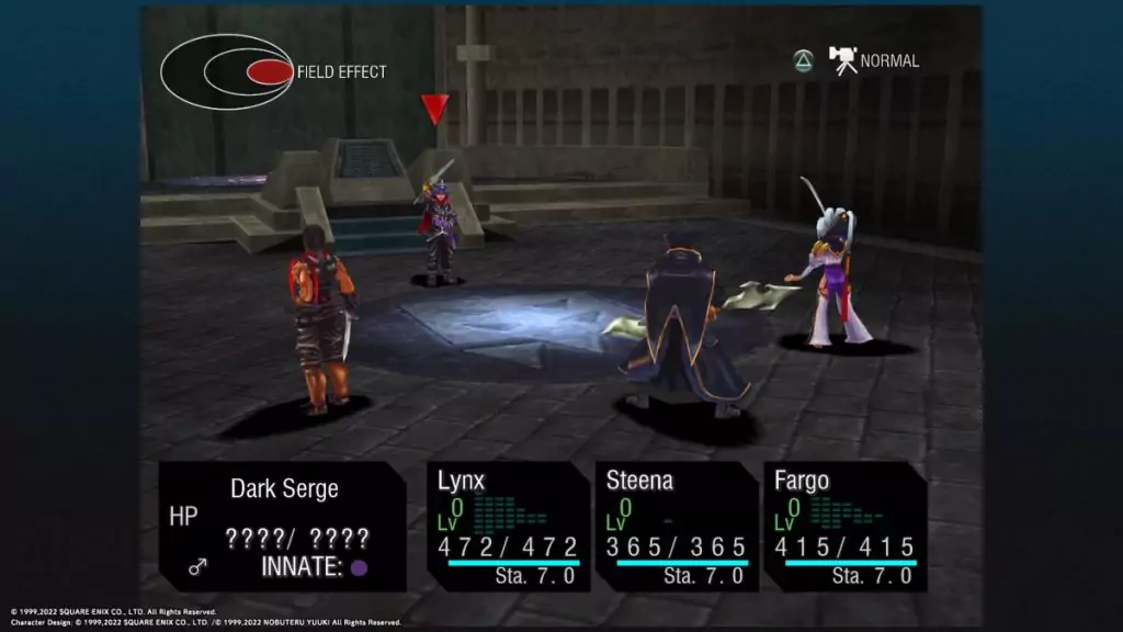 Dark Serge boss fight in Chrono Cross.