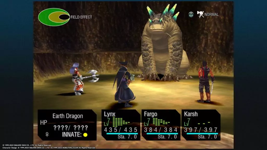 Earth Dragon boss fight in Chrono Cross.