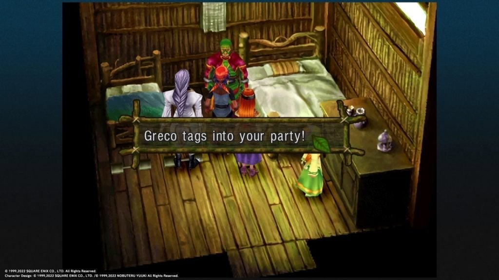 Greco joins the party in Chrono Cross.