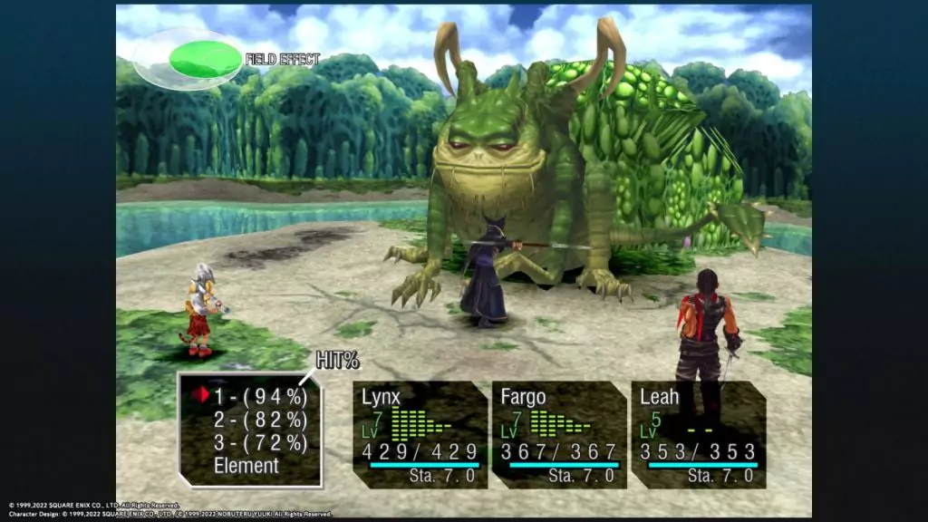 Green Dragon boss fight in Chrono Cross.