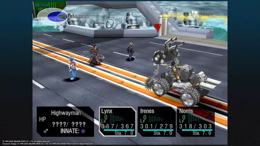 Highwayman boss fight in Chrono Cross.