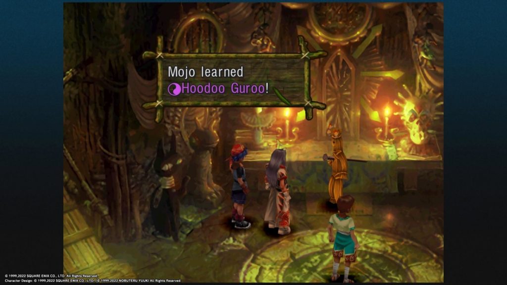 Hoodoo Guroo level 7 tech for Mojo in Chrono Cross.