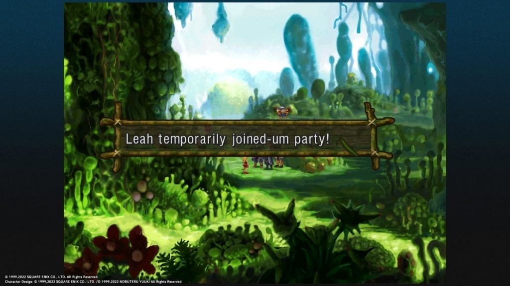 Leah temporarily joining the party in Chrono Cross.