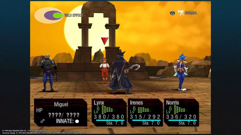 Miguel boss fight in Chrono Cross.