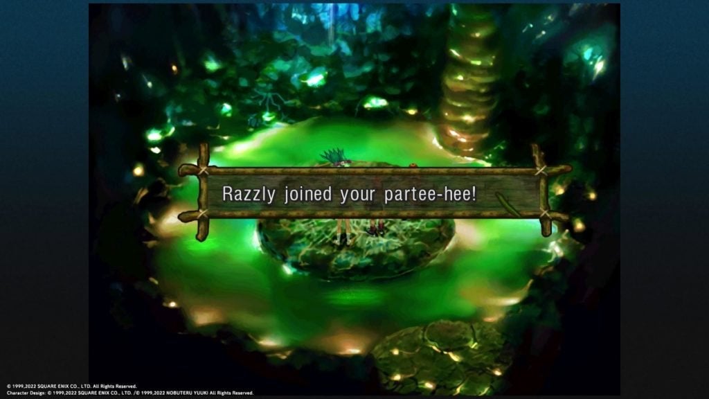 Razzly joins the party in Chrono Cross.