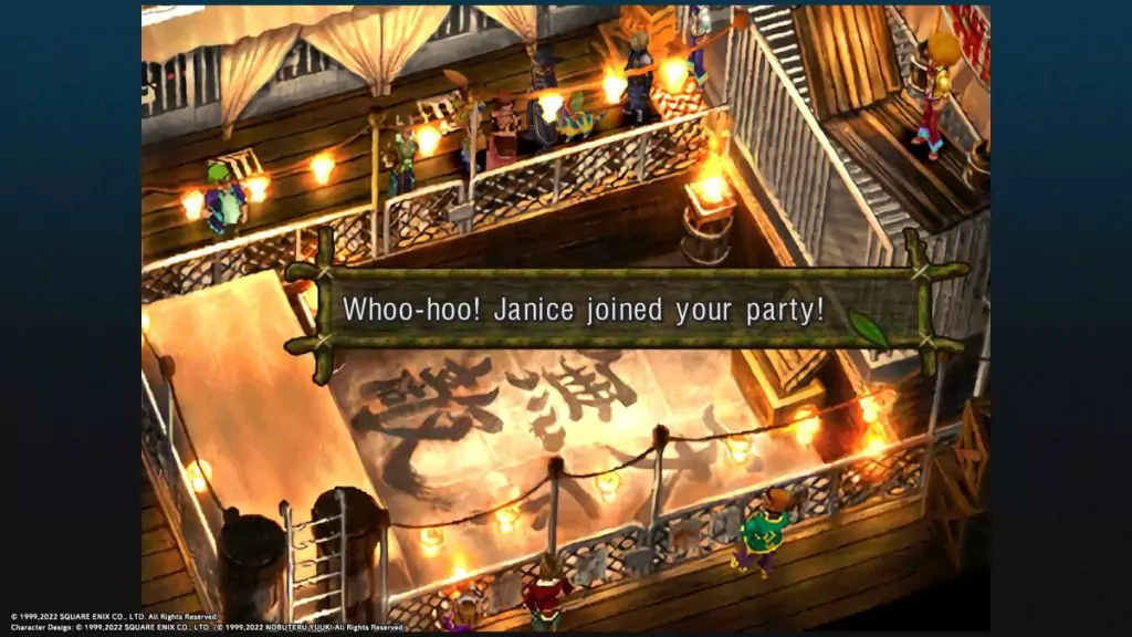 Recruiting Janice in Chrono Cross.