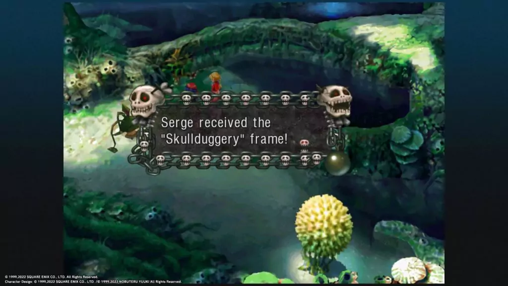 Skullduggery window frame.