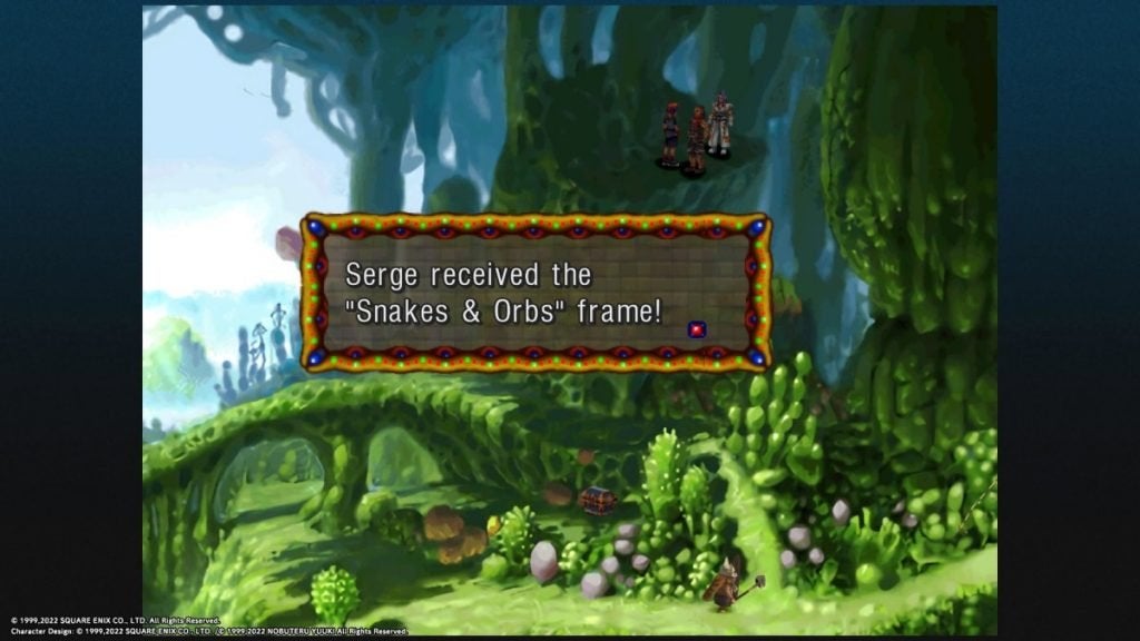 Snakes and Orbs window frame in Chrono Cross.