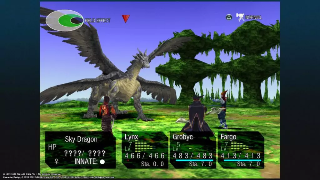 Sky Dragon boss fight in Chrono Cross.