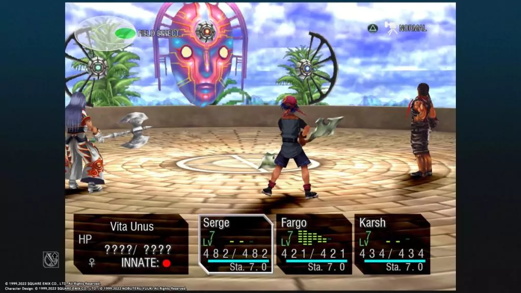 Vita Unus boss fight in Chrono Cross.