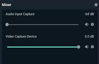 The Mixer section of Streamlabs with Audio Input Capture muted.