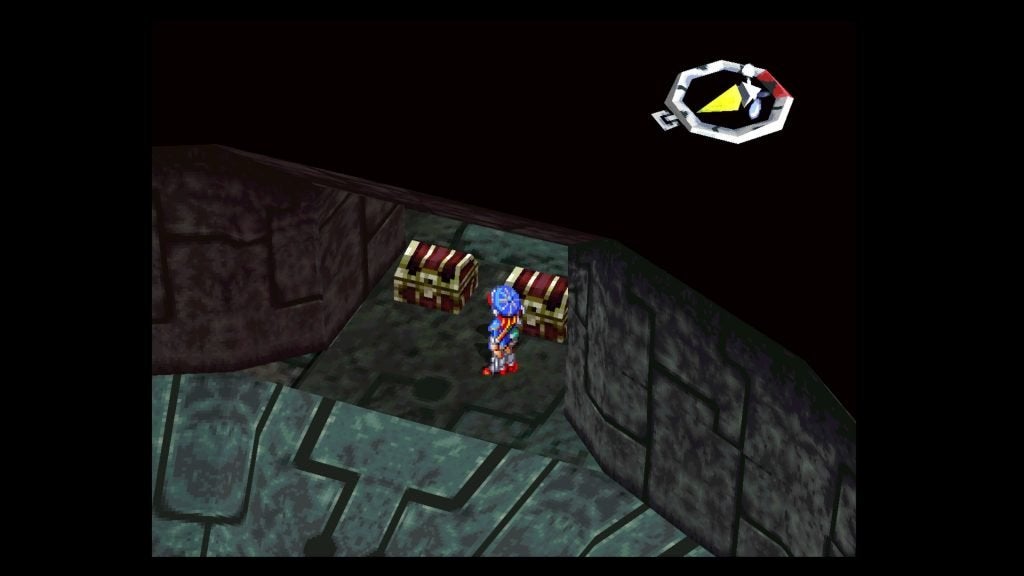 Earth Charm and Crimson Potion in Zil Ruins in Grandia.