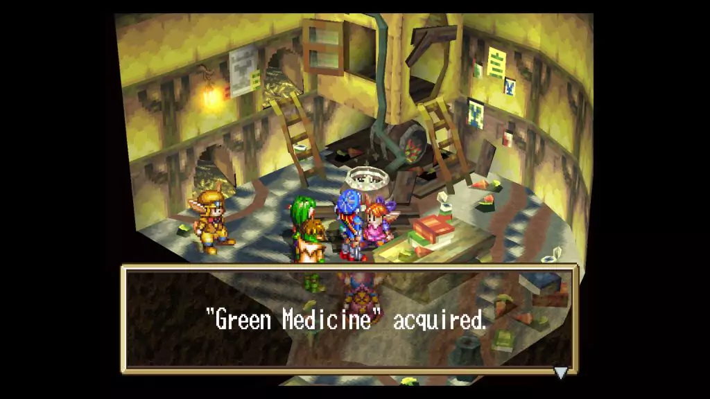 Green Medicine that's actually Blue Medicine in Grandia.