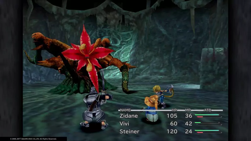 Plant Brain boss fight in Evil Forest FFIX.