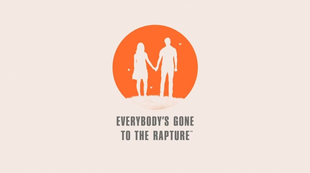 The simple cover art for Everybody's Gone to the Rapture depicting silhouettes of a man and a woman holding hands.