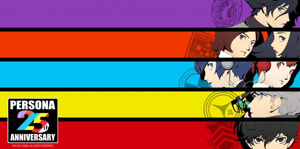 All five protagonists from all five Persona games, seen together for the 25th anniversary of the series.