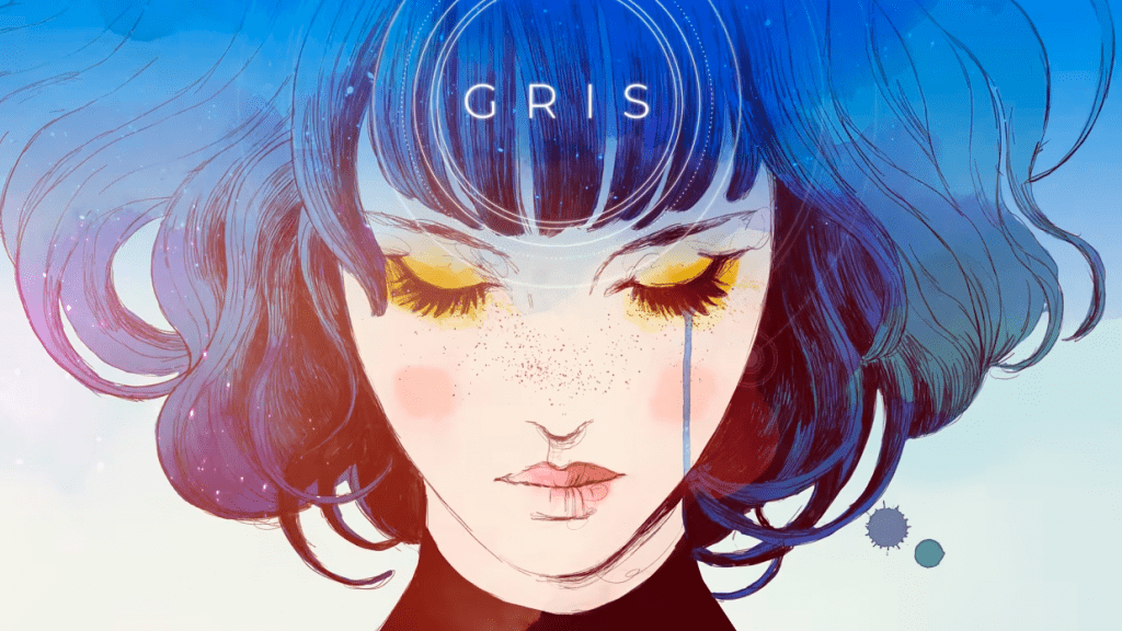 The cover of Gris showing the titular main character's face.