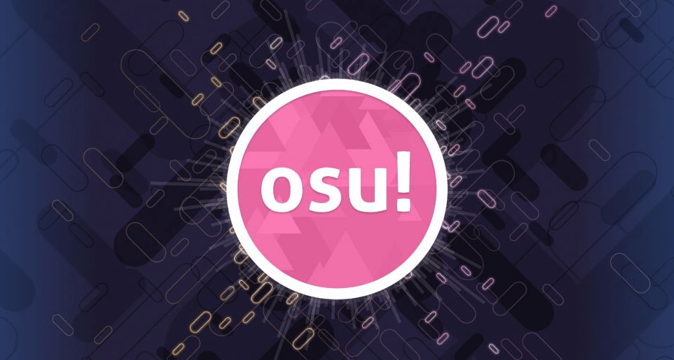 The logo for the rhythm game Osu featuring the game's title in a pink circle.