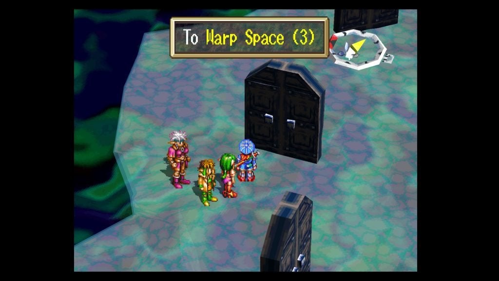 Warp Space 3 in Abandoned Laine Village in Grandia.