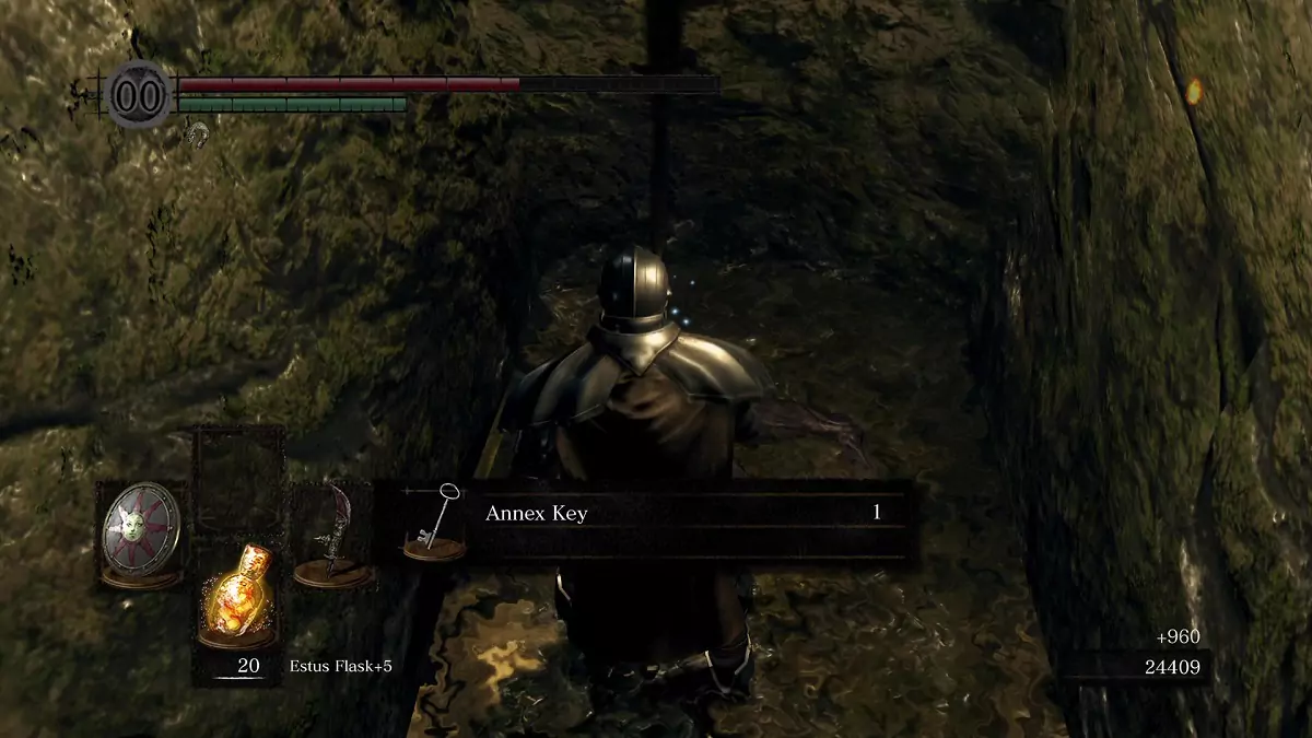 The Chosen Undead picking up the Annex Key.