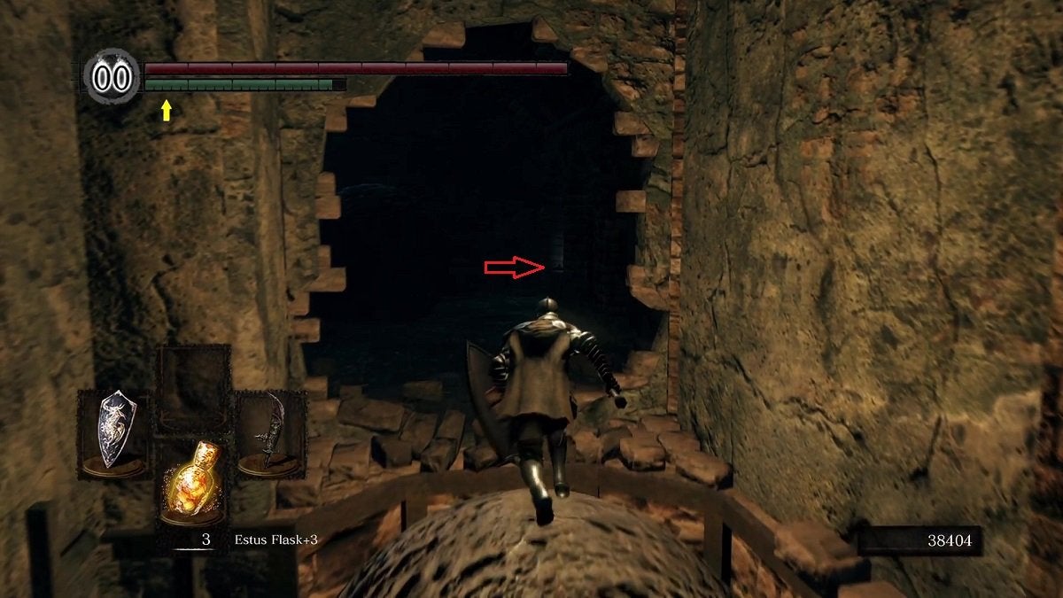 The location of the Covetous Gold Serpent Ring in Sen's Fortress.