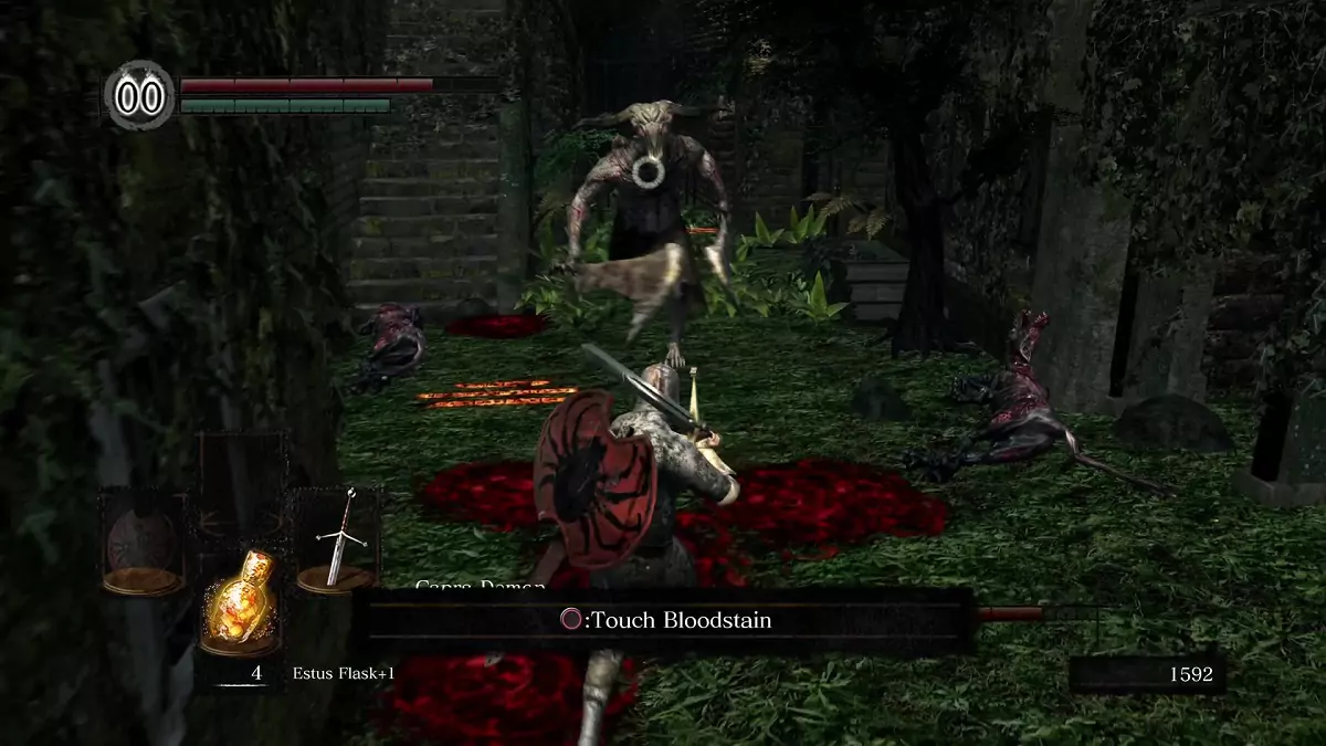 The Capra Demon from Dark Souls, which holds the Key to the Depths.