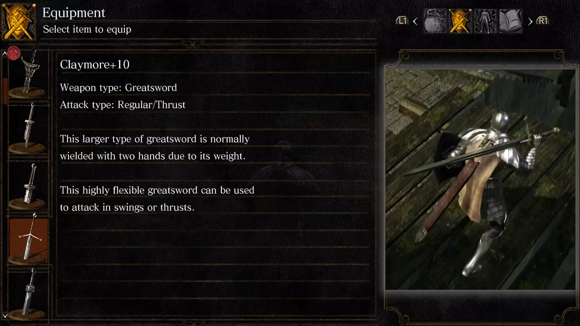 The Claymore from Dark Souls.