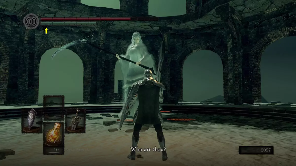 The Chosen Undead standing before Crossbreed Priscilla.