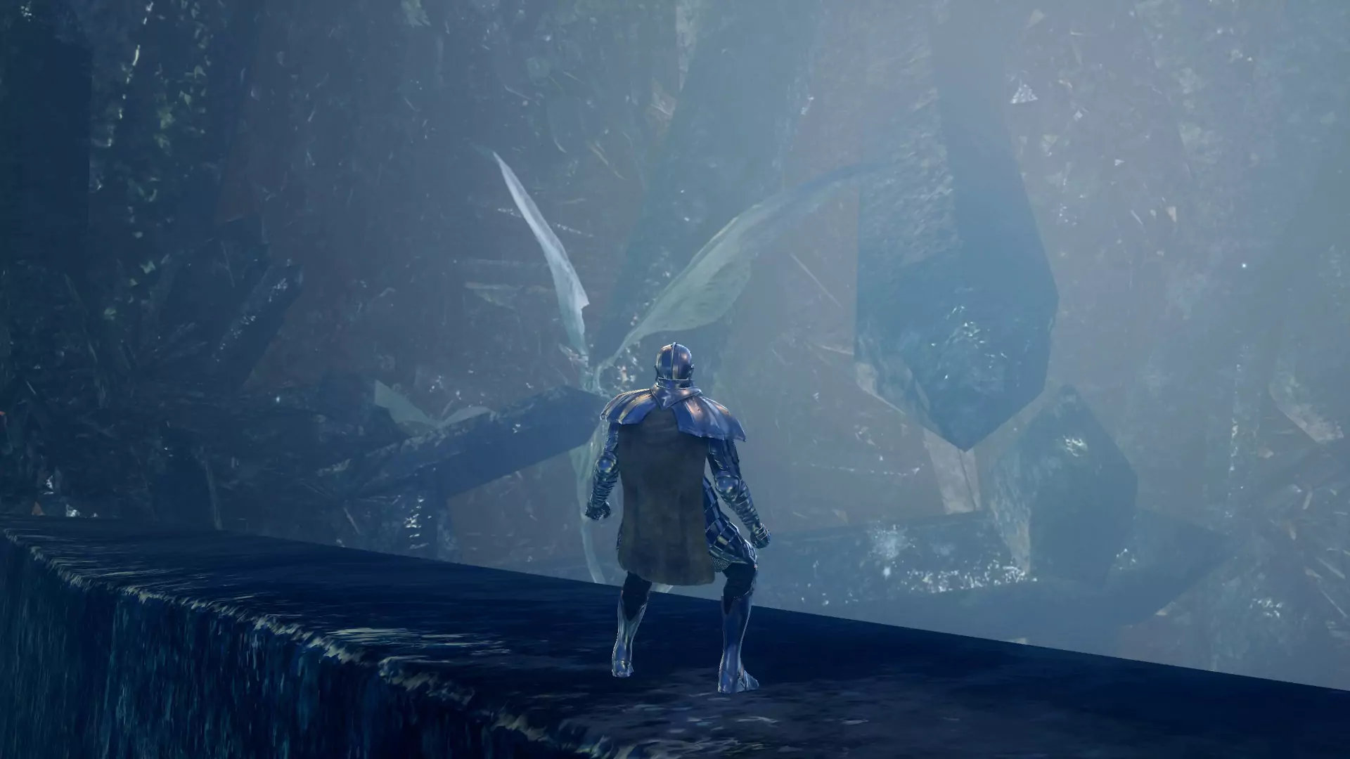 The Chosen Undead in the Crystal Cave in Dark Souls.