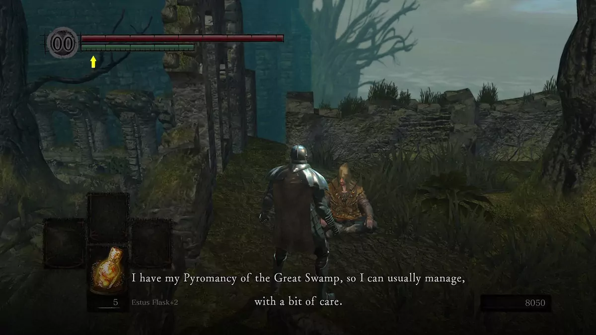 The Chosen Undead and Laurentius of the Great Swamp.