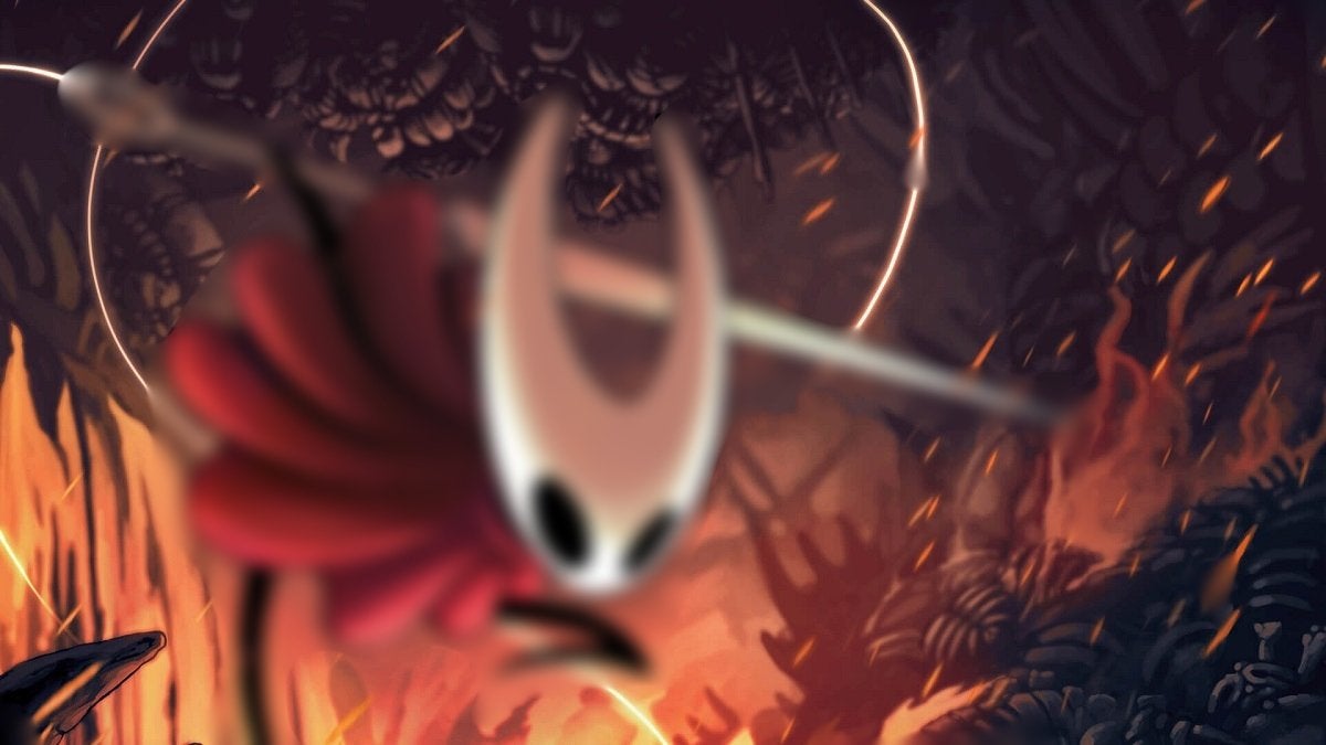 A blurry picture of Hornet from Hollow Knight.