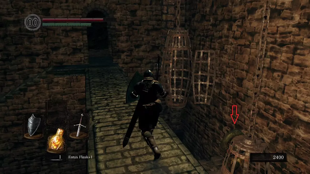 A sleeping Man-Serpent in Sen's Fortress.