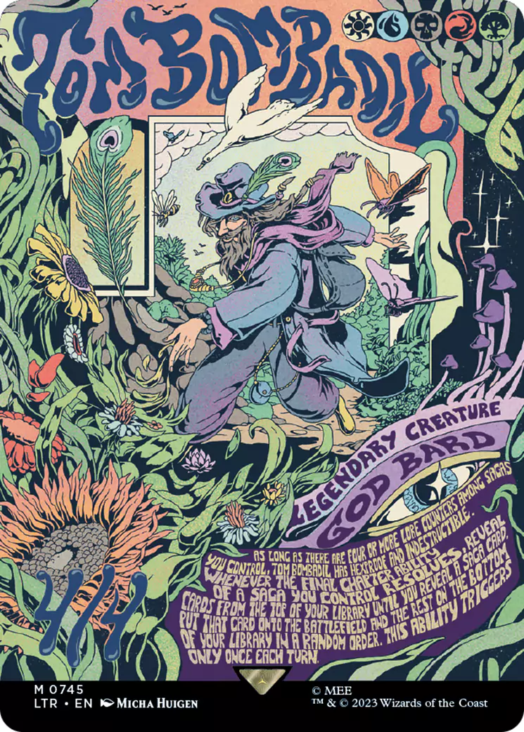 A psychedelic version of the Tom Bombadil card in MTG.