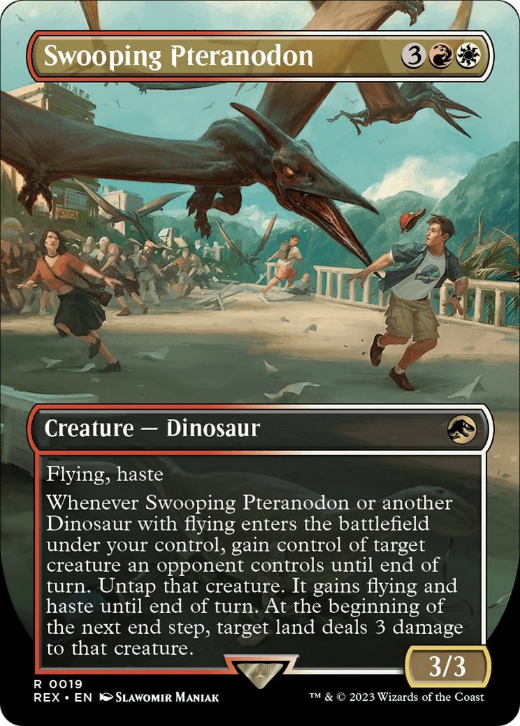 The Pteranodons from Jurassic World on an MTG Card.
