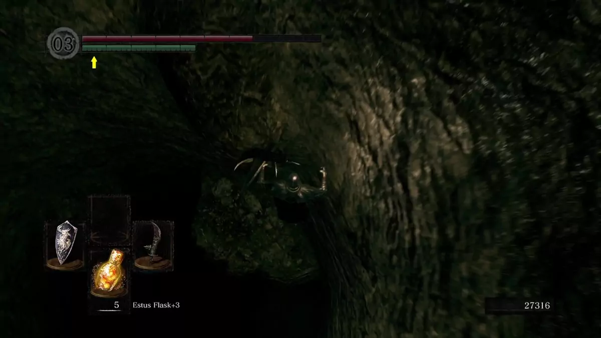 The Chosen Undead dropping from a ledge.