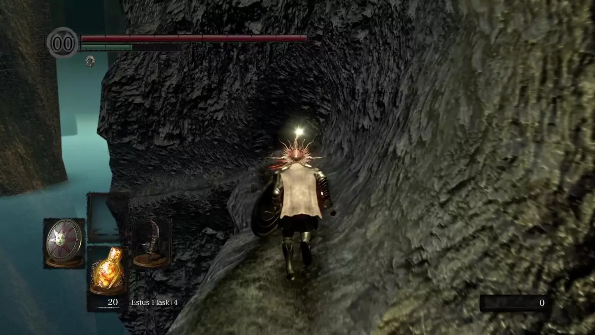 The Chosen Undead emerging from a dark area to see light for the first time in a while.