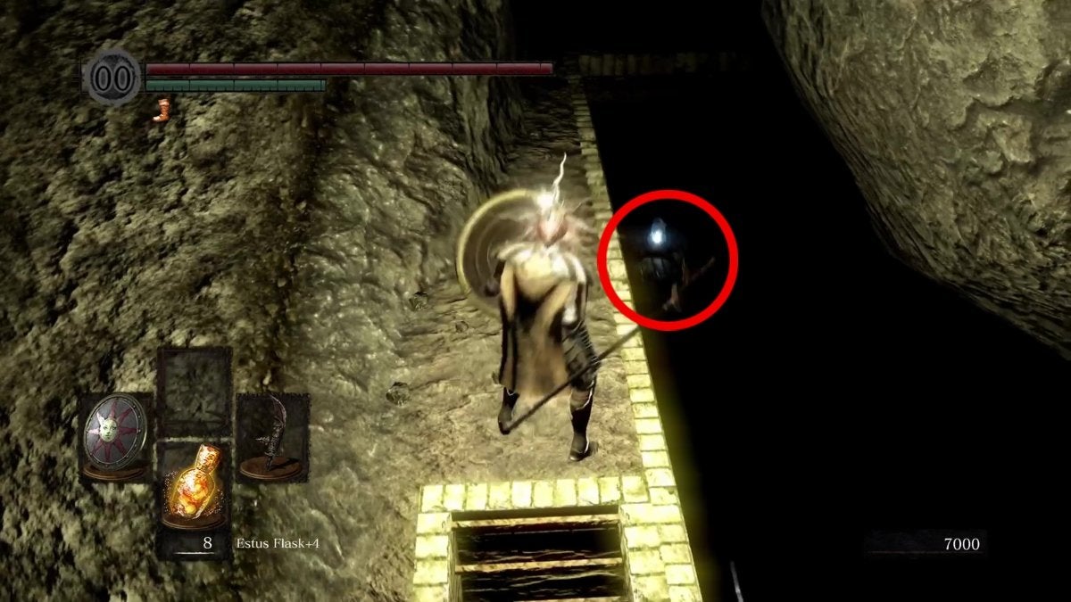 A highlight of the location of three Eyes of Death in the Tomb of Giants.