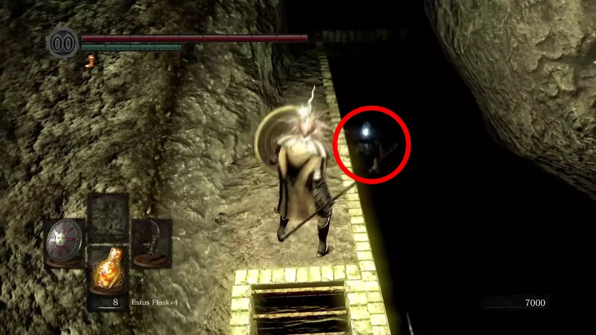 A highlight of the location of three Eyes of Death in the Tomb of Giants.
