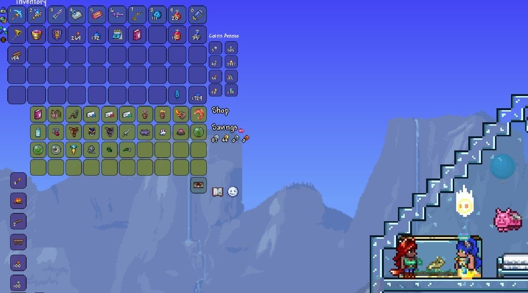 The Zoologist vendor's inventory in Terraria.