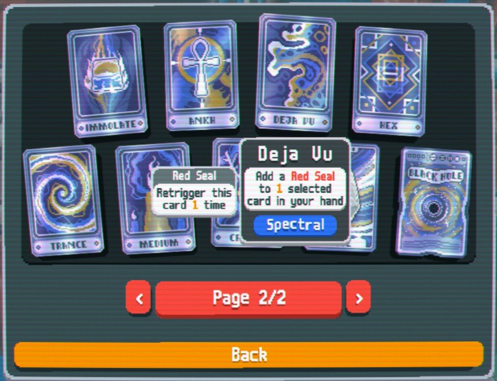 A Spectral Card in Balatro that adds a Red Seal to one selected card.