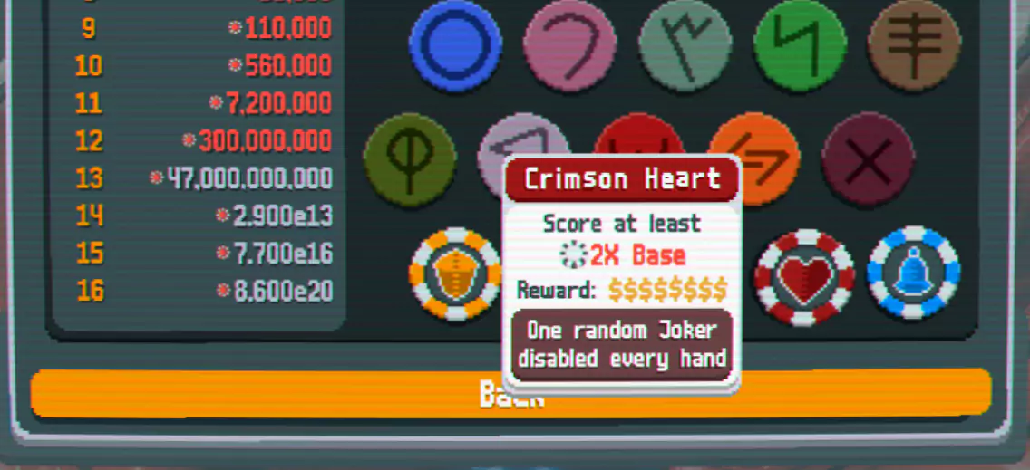 The Crimson Heart Finisher Boss Blind from Balatro.