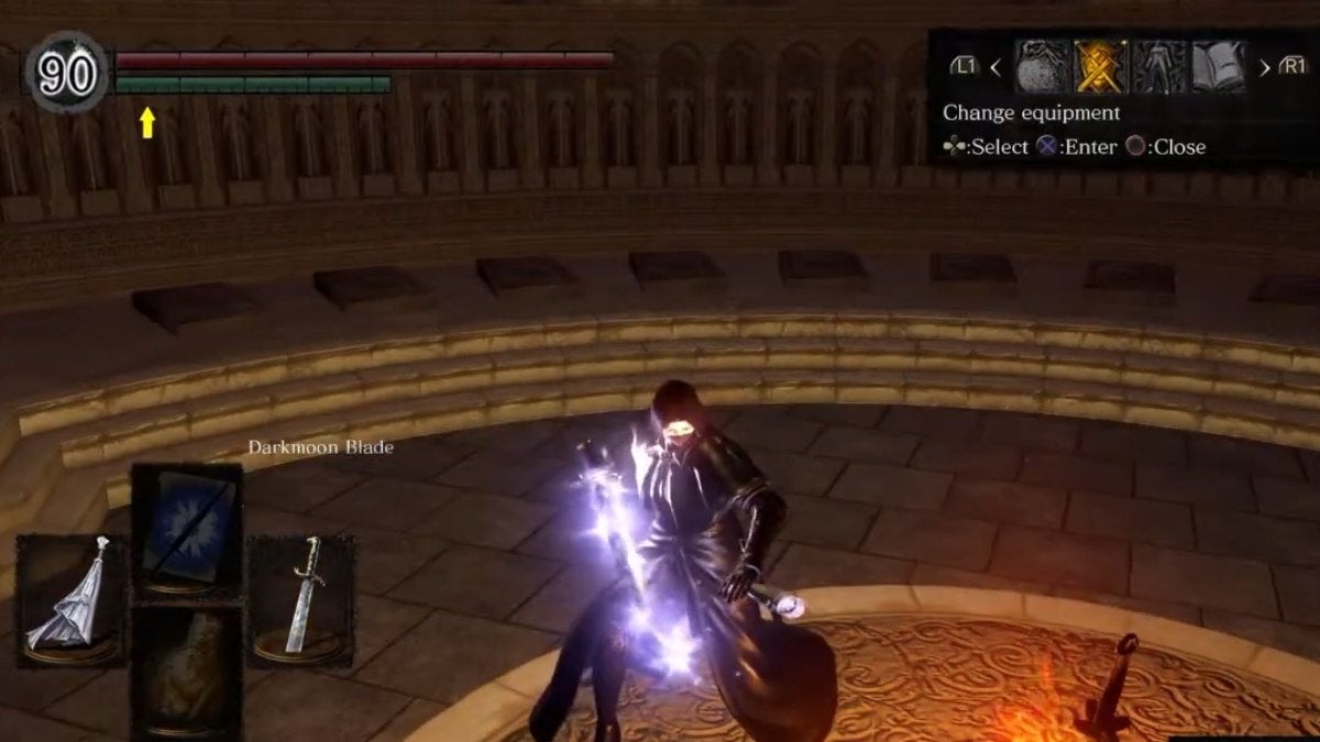 The Darkmoon Blade miracle from Dark Souls.