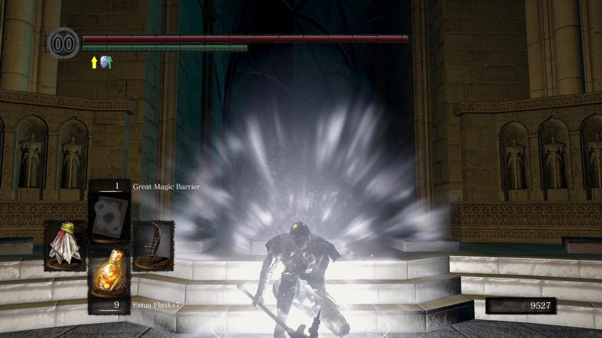 The Great Magic Barrier miracle from Dark Souls.