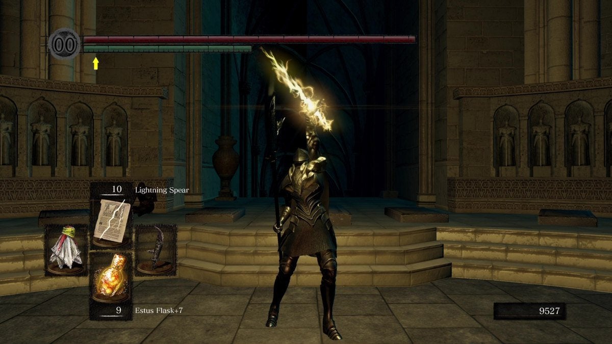 The Lightning Spear miracle from Dark Souls.