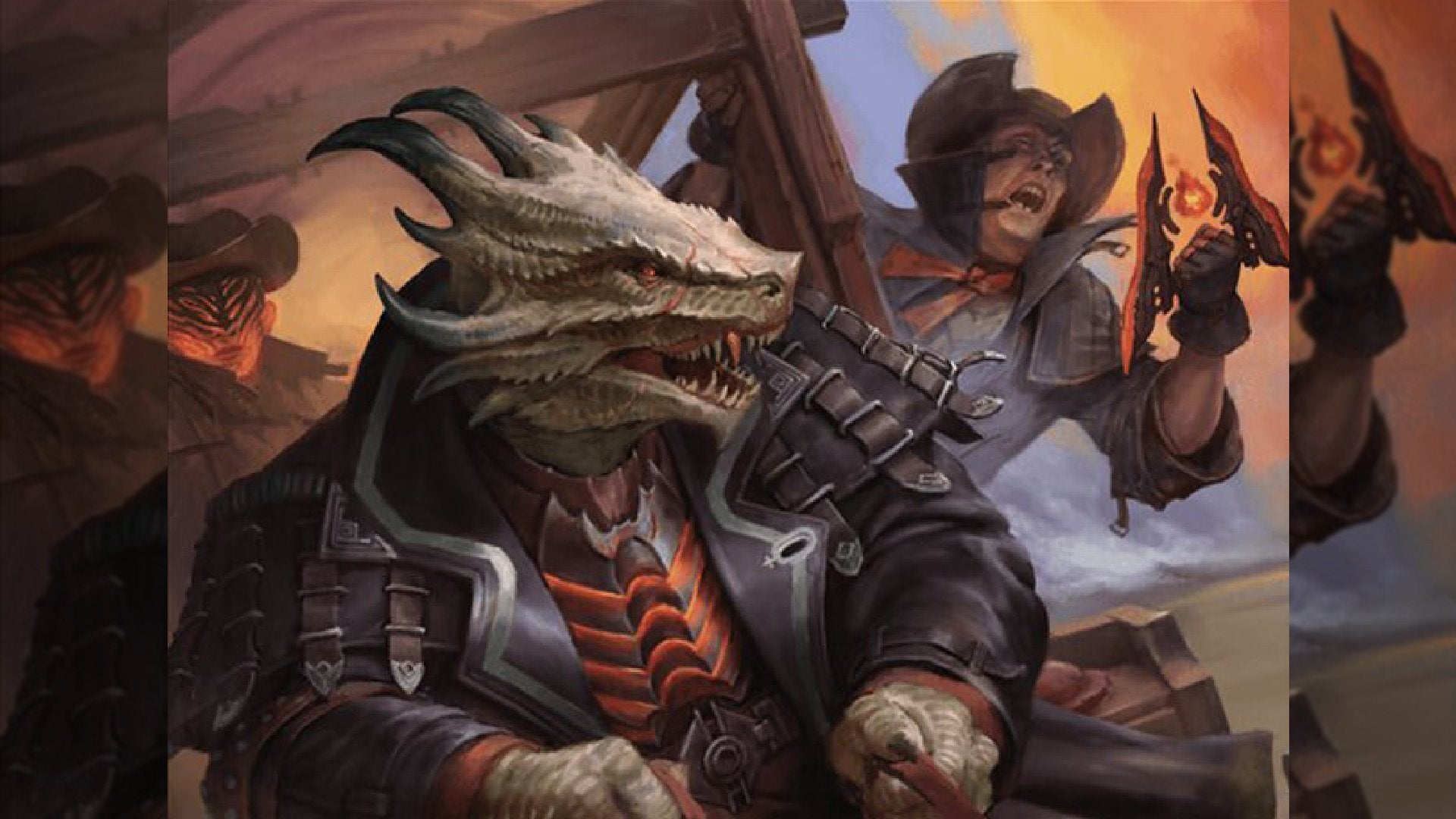 Card art from the Hellspur Posse Boss card in MTG.